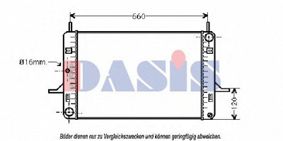 AKS DASIS 090041n -  Радиатор, охлаждение двигателя